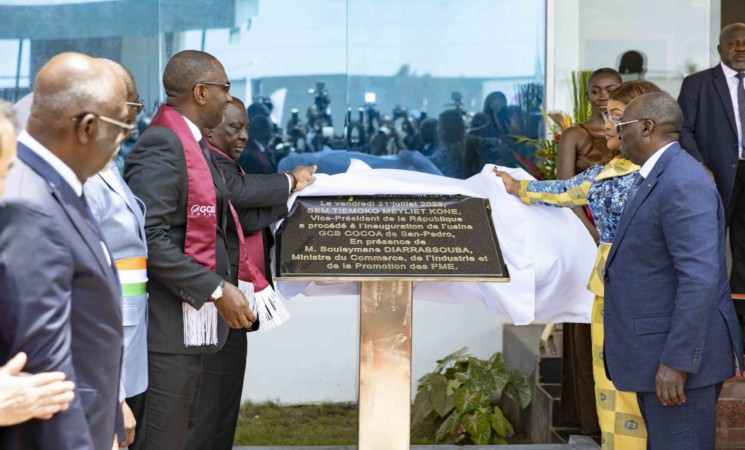 Le Vice-Président de la République a inauguré l’usine de transformation de cacao ‘‘GCB Cocoa Côte d’Ivoire ’’, à San Pedro.