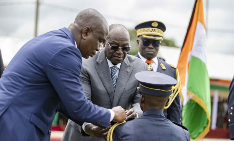 Le Vice-Président de la République a présidé la cérémonie de baptême de promotion et de remise d’épaulettes à l’Académie des Forces Armées de Zambakro