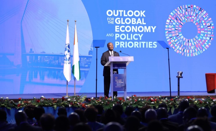 DISCOURS DE SON EXCELLENCE ALASSANE OUATTARA LORS DE LA CEREMONIE DE LEVER DE RIDAU DES ASSEMBLEES ANNUELLES FMI-BANQUE MONDIALE