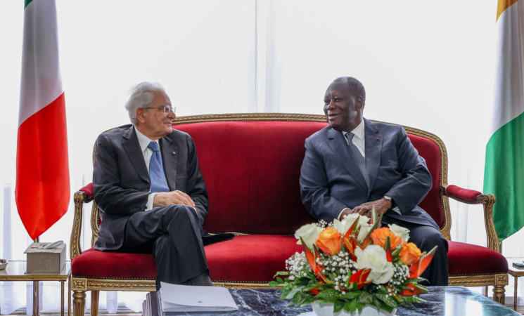 Le Chef de l’État a eu un entretien avec son homologue Italien, en Visite officielle en Côte d’Ivoire
