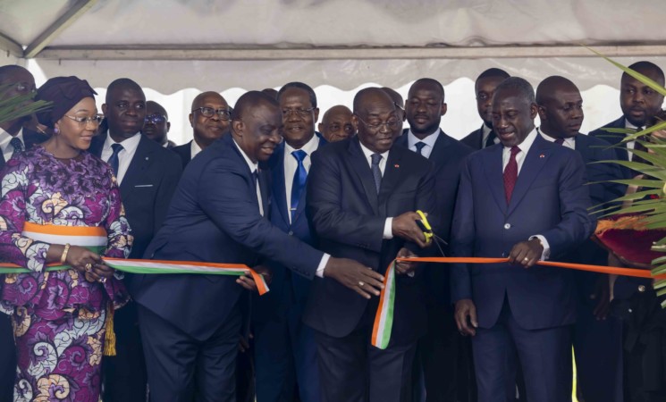 Le Vice-Président de la République a inauguré le Complexe industriel TRANSCAO PK 24, à la zone industrielle d’Akoupé- Zeudji